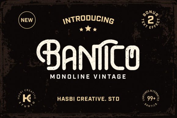 Bantico: A Vintage Display Font for Your Creative Projects